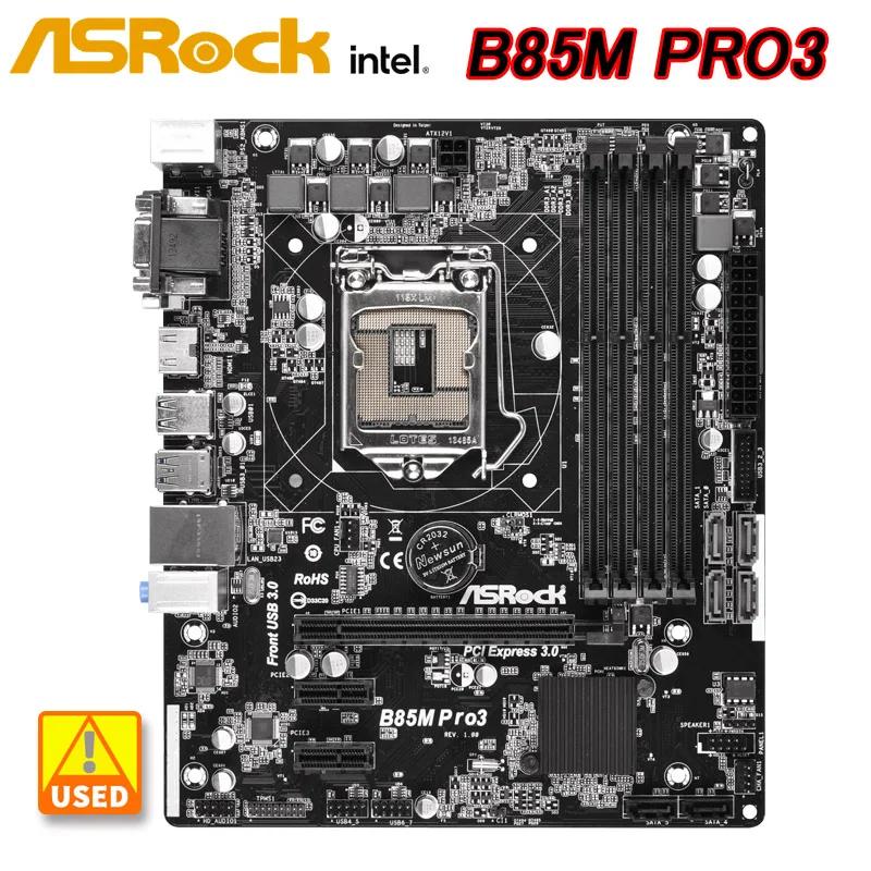 ASROCK B85M  B85M PRO3 LGA 1150 DDR3 32G SATA3 PCI-E 3.0 USB 3.0 HDMI Micro-ATX, ھ i7, i5, i3, , Ƽ CPU
